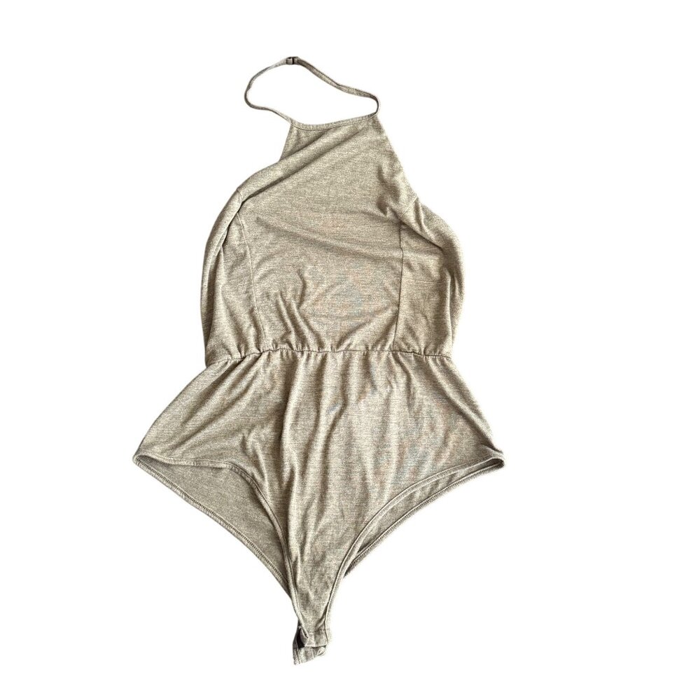 Halter-Neck  Romper With Elastic Waist By Banana Lemon